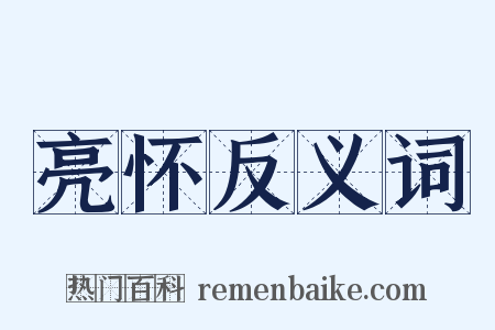 亮怀反义词是什么意思的图片